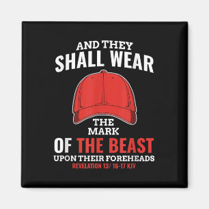 Imán Graciosa Marca Anti Trump Del Gorra Rojo De La Bes