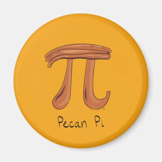 Imán Graciosa Math Pecan Pi Acción de Gracias Caída (Frente)