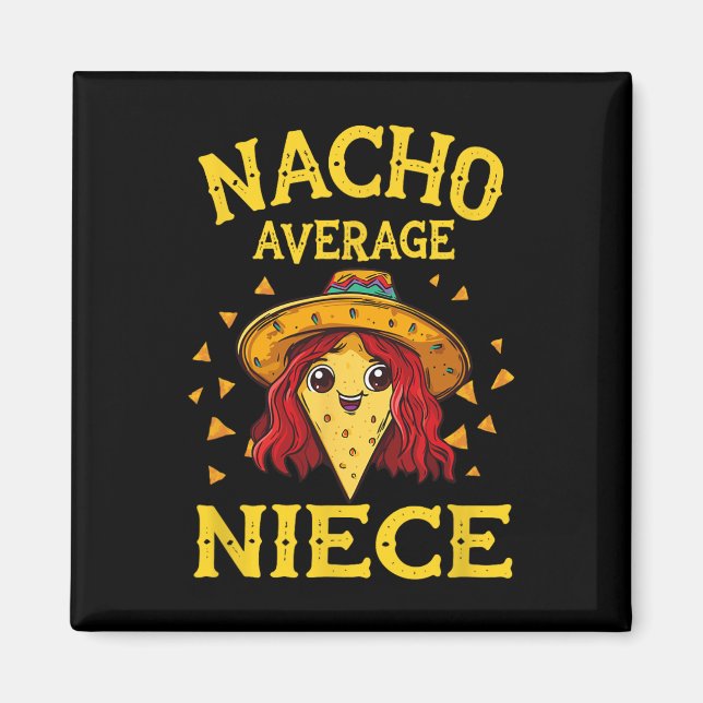 Imán Graciosa Nacho Promedio de Niña (Frente)