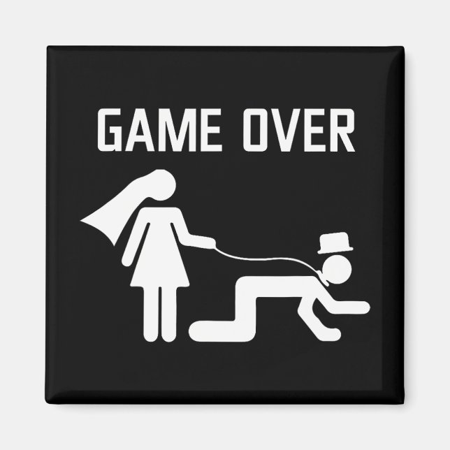 Imán Graciosa novia Groom Boda Bachelor Bachelorette Pa (Frente)