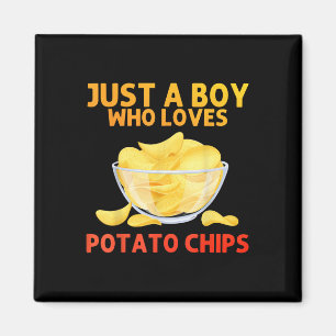 Imán Graciosa Patata Chips Arte Para Hombres Niños Bols