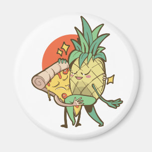 Imán Graciosa Pizza Piña Tango Pareja Niño Chica