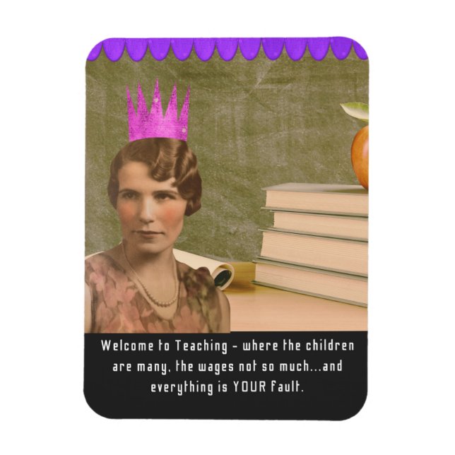 Imán Graciosa profesora de bienvenida (Vertical)