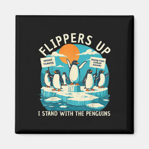 Imán Graciosa resistencia a la protesta de los pingüino