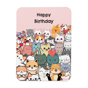 Imán Graciosa tarjeta personalizada de cumpleaños feliz