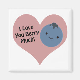Imán Graciosamente te amo Berry Mucho Cute Kawaii Blueb