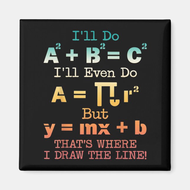 Imán Graciosas citas de matemáticas del Chiste de Maest (Frente)