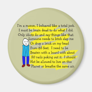 Imán Graciosas tarjetas de "Lo siento" y clavijas de te