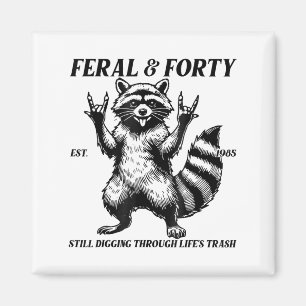 Imán Gracioso 40º cumpleaños Est 1985 Feral & amp; Cuar