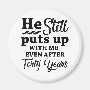 Imán Gracioso 40° Aniversario Boda