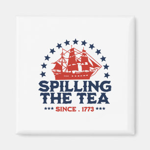 Imán Gracioso 4 De Julio Derramando El Té Desde 1773 Cu
