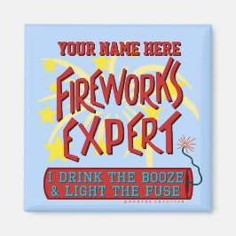 Imán Gracioso 4 de julio Experto en fuegos artificiales