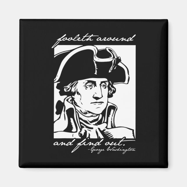Imán Gracioso 4 De Julio George Washington Foole (Frente)