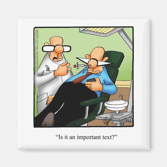 Imán Gracioso aguijón Stuffer Texteando Humor Magnet (Frente)