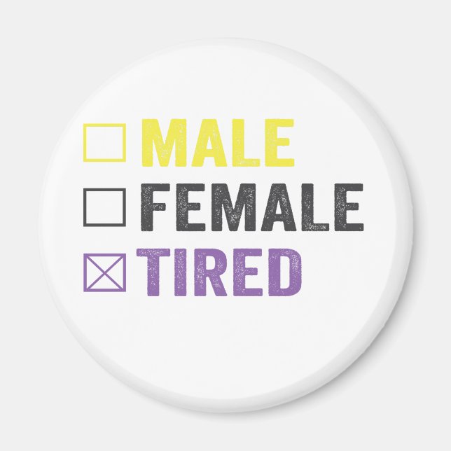 Imán Gracioso asexual Transexual LGBT Orgullo no binari (Frente)