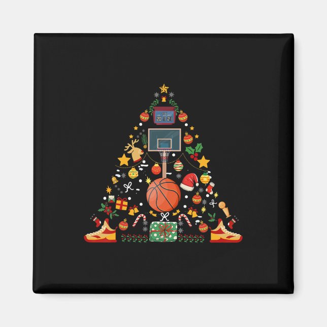 Imán Gracioso Ball Hoop Árbol de Navidad Merry Xm (Frente)