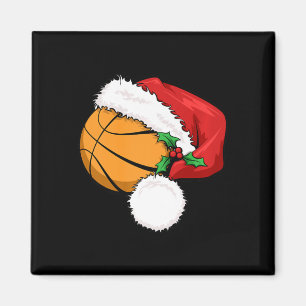 Imán Gracioso baloncesto Santa Hat Feliz Navidad Xm