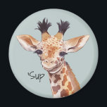 Imán Gracioso bebé Giraffe Personalizado<br><div class="desc">lindo bebé girafa imán personalizado. Obra de arte original de Komila Y.</div>