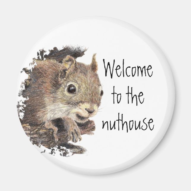 Imán Gracioso, bienvenido al Nuthouse, Squirrel, Animal (Frente)
