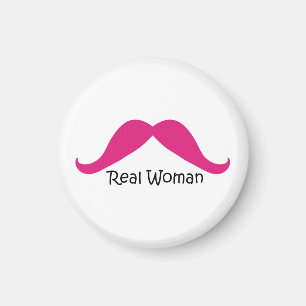 Imán Gracioso bigote de mujeres reales rosadas y negras
