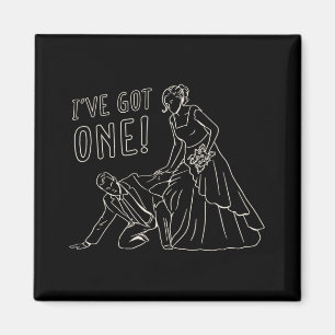 Imán Gracioso Boda Bride Y Groom Design