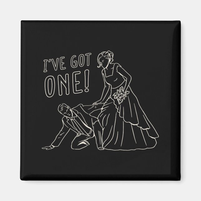 Imán Gracioso Boda Bride Y Groom Design (Frente)