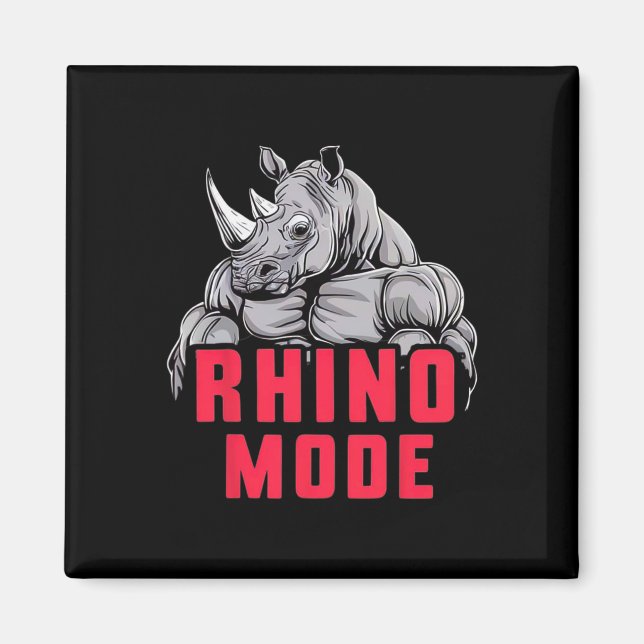 Imán Gracioso Bodybuilding Rhino Mode Workout Fitness G (Frente)