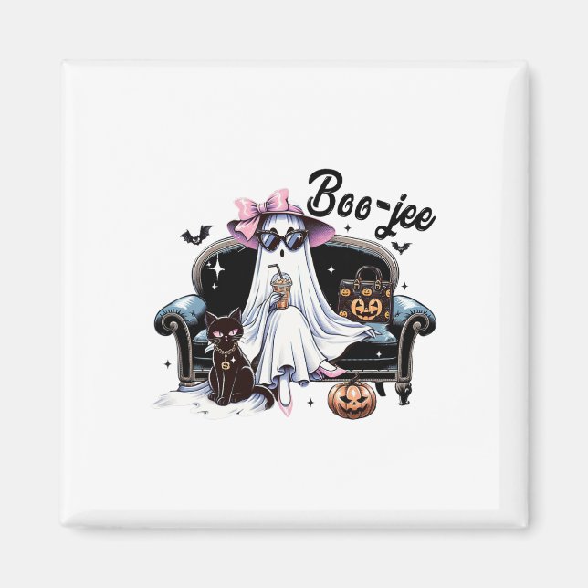 Imán Gracioso Boo Jee Ghost Halloween Boo Jee Ghost Spo (Frente)