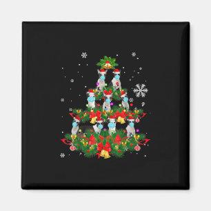 Imán Gracioso Boston Terrier Christmas Tree Mask Xmas