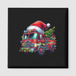 Imán Gracioso camión de bomberos Santa Christmas Tree i<br><div class="desc">Gracioso camión de bomberos Santa Christmas Tree enciende a mujeres hombres niños</div>