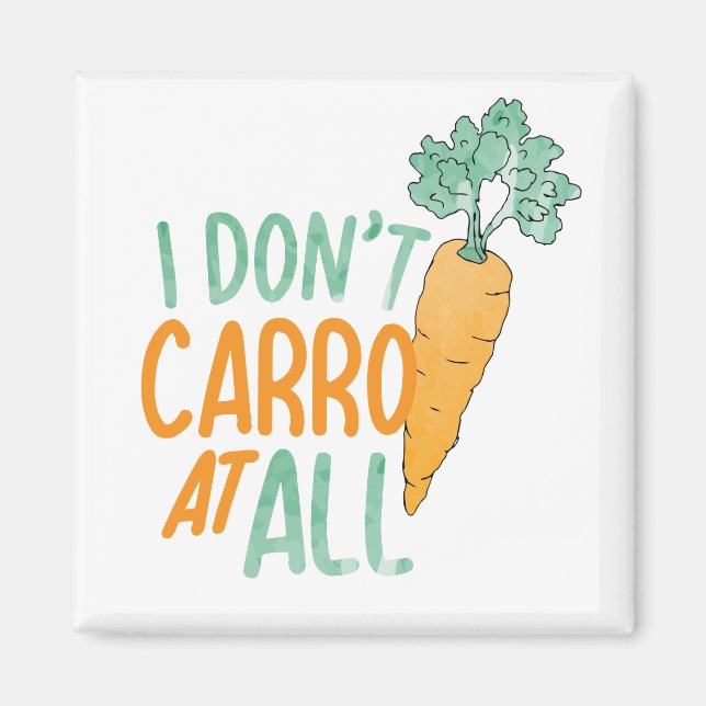 Imán Gracioso Carrot Pun Art Chistes Comida Carrot Art  (Frente)