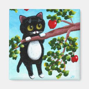 Imán Gracioso Cat Apples Creationarts