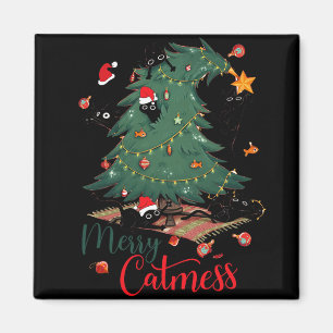 Imán Gracioso Cat Árbol de Navidad Merry Catamaranes Ca