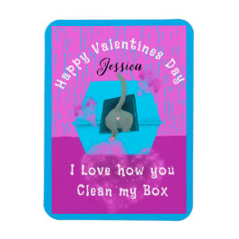 Imán Gracioso Cat Box Valentine De Gato