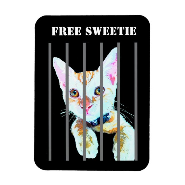 Imán Gracioso Cat Magnet-Free Sweetie (Vertical)