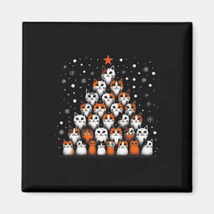 Imán Gracioso Cat Santa Christmas Tree Gats Xmas Tree M