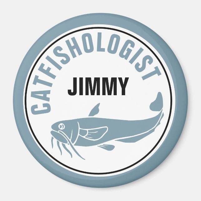Imán Gracioso Catfish Humorística Pesca Cocina Frita (Frente)