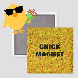 Imán Gracioso CHICK MAGNET amarillo Chicks de Pascua de