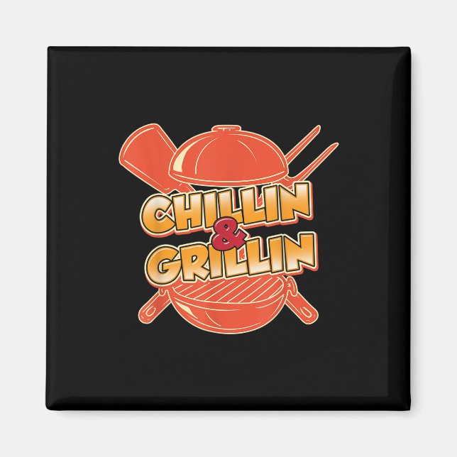 Imán Gracioso Chillin Y Grillin Grilling Meat Brisket B (Frente)