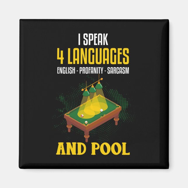 Imán Gracioso Chiste Billiards Sarcástico Billard Pool (Frente)