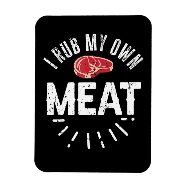 Imán Gracioso Chiste de Chef BBQ Ropa mi propia carne (Vertical)