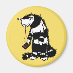 Imán Gracioso Chocolate Cat Lover - Tinta Dibujada Gato