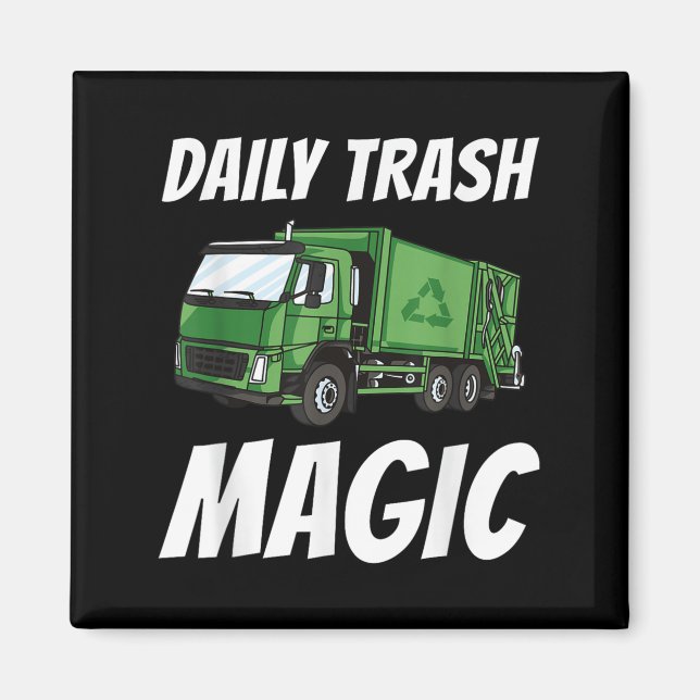 Imán Gracioso Daily Trash Magic Quote Costume Trucos de (Frente)