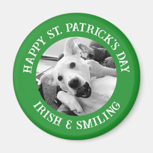 Imán Gracioso Día de San Patricio Irlandés y Perro Sonr