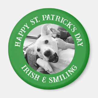 Imán Gracioso Día de San Patricio Irlandés y Perro Sonr