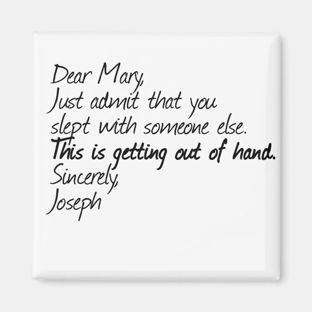 Imán Gracioso diseño ateo (Frente)