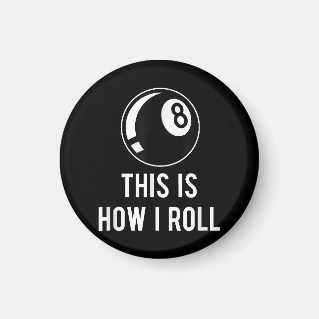 Imán Gracioso Diseño De Billares Para Jugadores De Pisc (Frente)