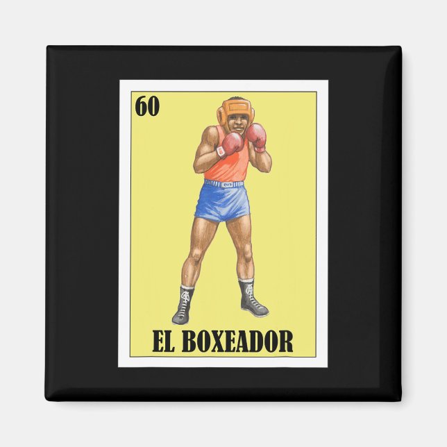 Imán Gracioso diseño de boxeo mexicano - El Boxeador 2 (Frente)