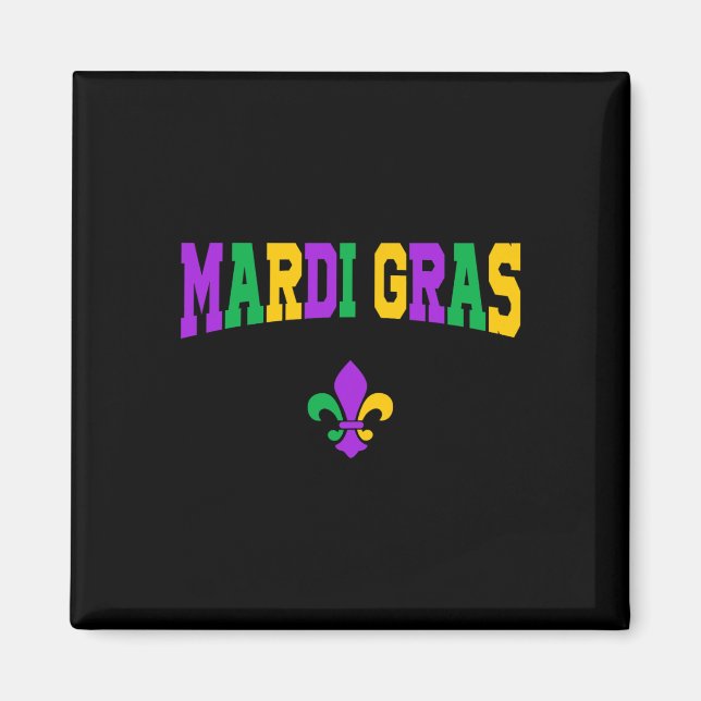 Imán Gracioso disfraz de carnaval de Mardi Gras para ho (Frente)