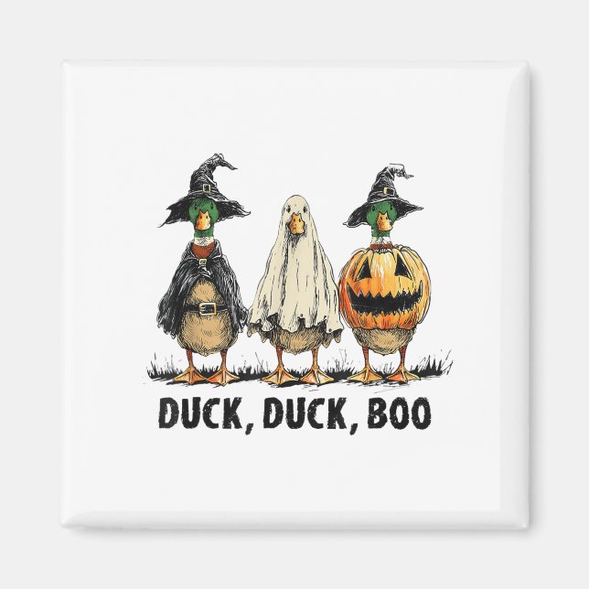 Imán Gracioso Duck Boo Halloween Disfraz Pato (Frente)